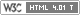 HTML 4.01 Transitional validé Standards W3C